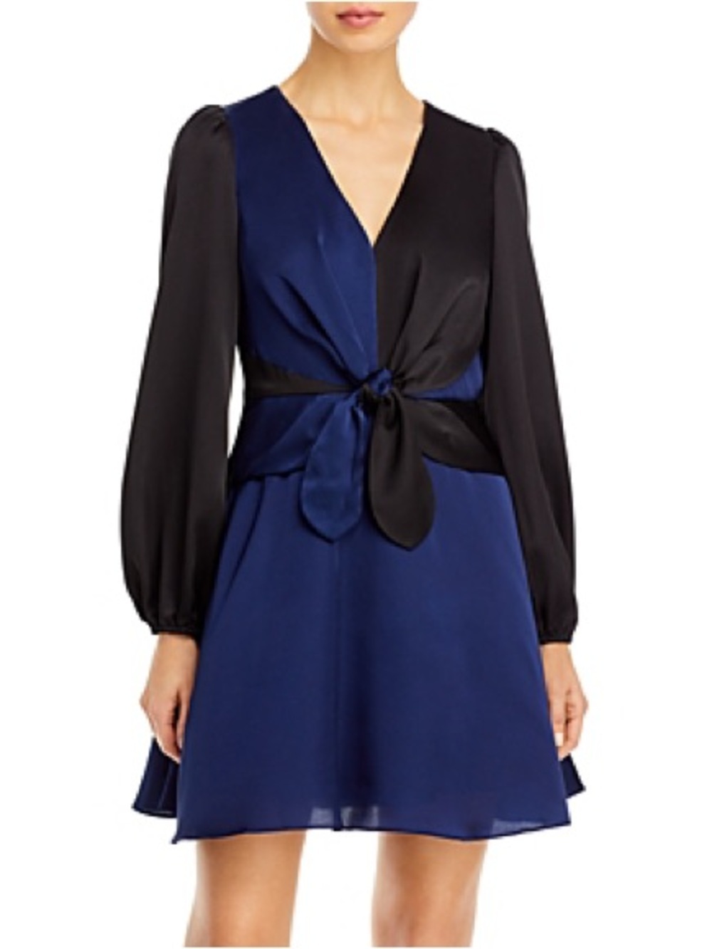 Milly Stella Satin Color Blocked Dress